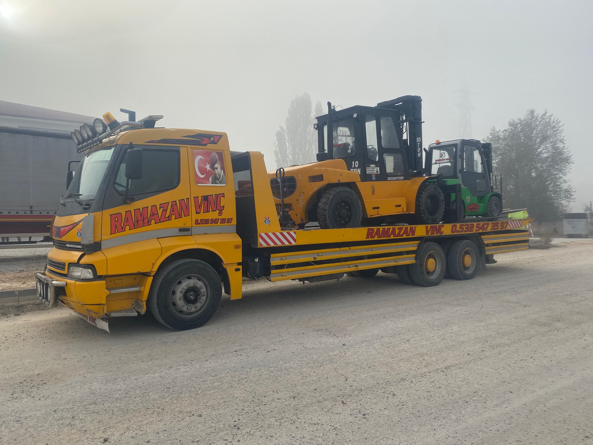 Ramazan Vinç ekibi ve vinç filosu